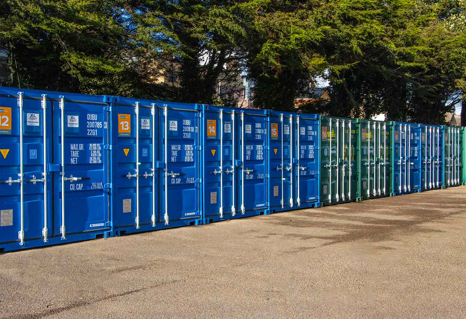 Self storage containers at Harbour Row