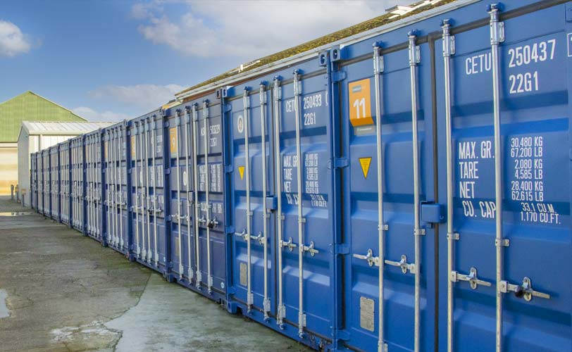 Exterior of self storage container